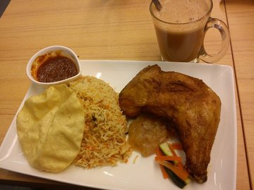 Nasi Briyani with Fried Chicken