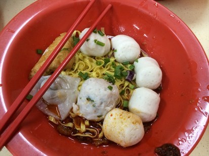 Yummy Mee Pok With Chewy Fishball