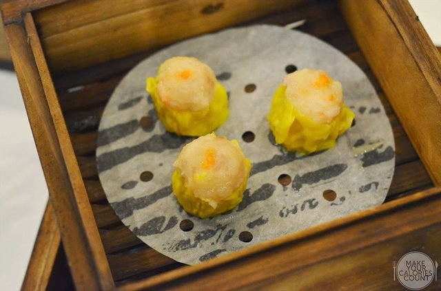 Crab egg pork siew mai