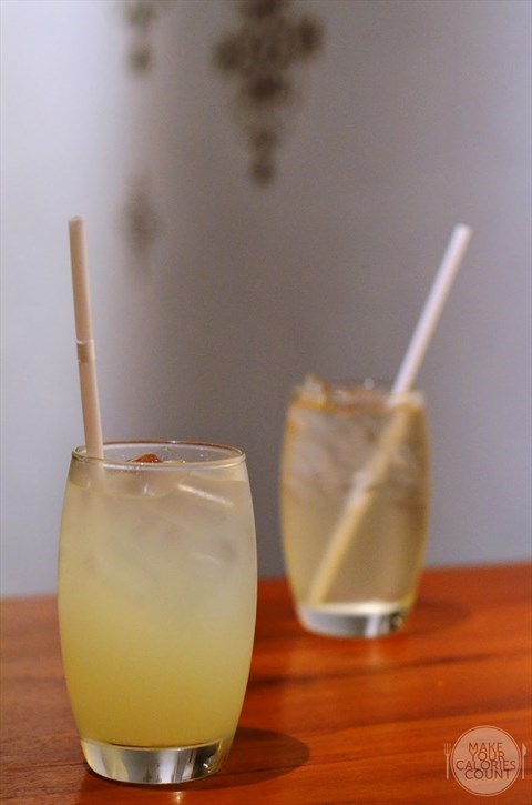 Lime juice and iced lemongrass drink