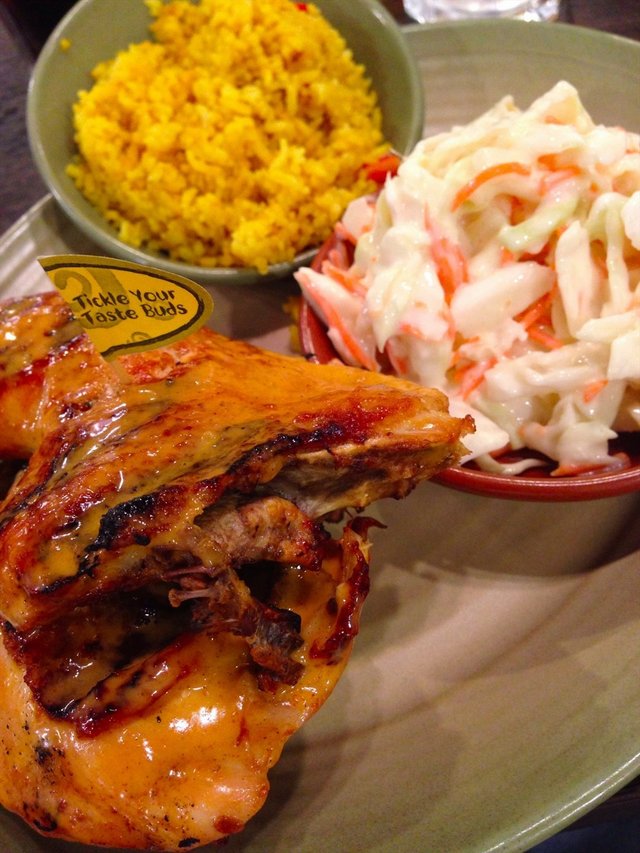 Grilled Quartered Chicken with sides