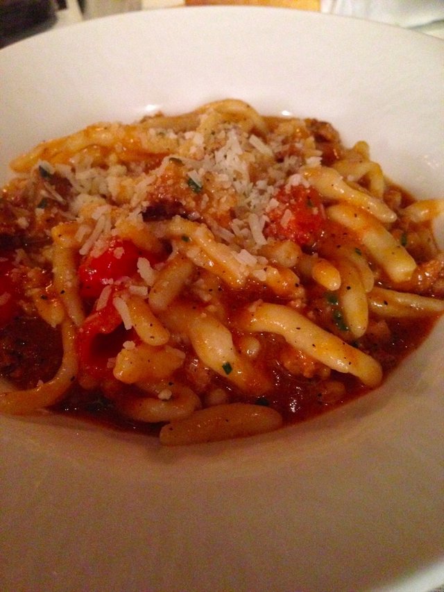 Pasta with Bacon Chunks