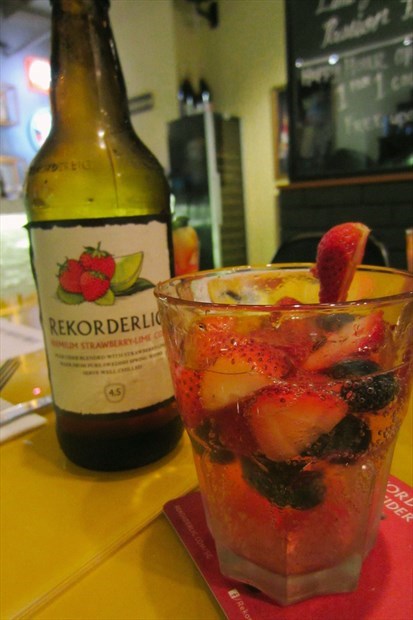 A concoction of Strawberry and Lime with fresh fruits