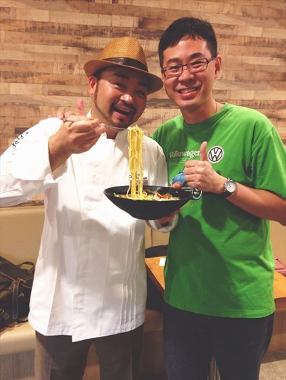 Photo shot with Chef Choi and his signature dish - Chef's Guksoo!