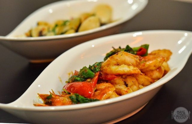 Pad Kee mao Goong, Drunkard's Prawns | S$16.80/++
