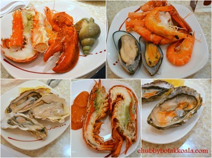Cold Seafood Selections on the plate