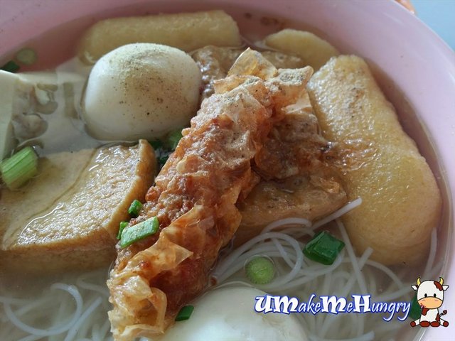 Close Up on Yong Tau Foo Soup