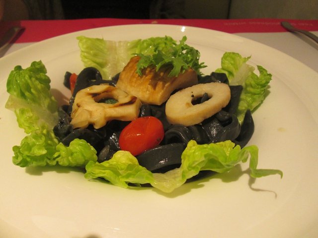 Wild Mushroom Charcoal Tagliatelle