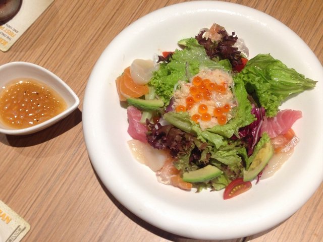 Avocado and Seafood Salad with Hyaluronic acid Jelly