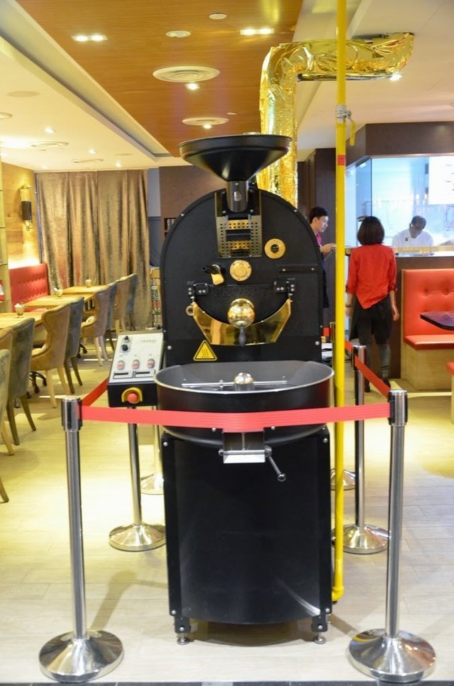 Two-metre tall state-of-the-art Probat Roaster specially imported from Germany