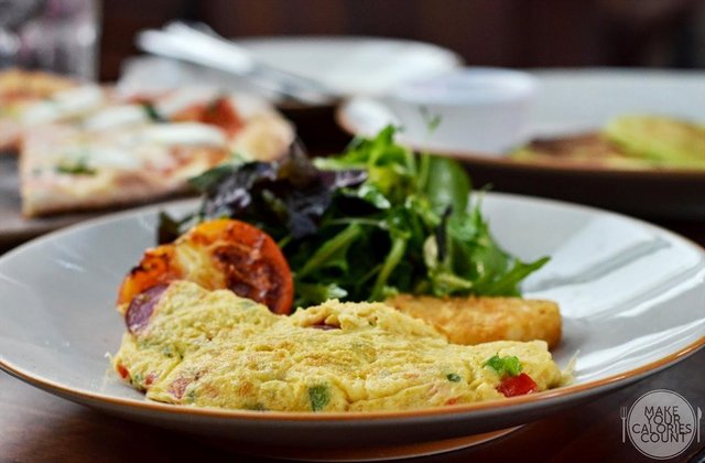 Spanish Omelette with Bell Peppers, Mushrooms & Chorizo | $14++