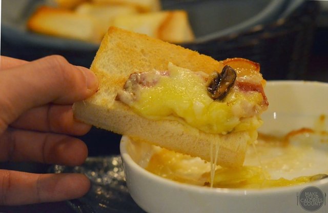 Bacon and Mushroom Cheese Gratin