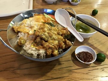 salted egg chicken rice best seller (not bad!)