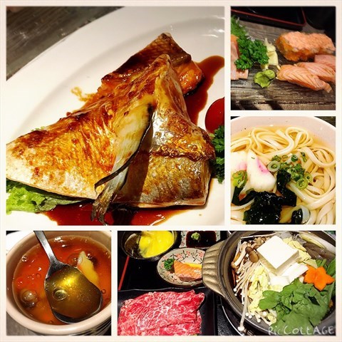 Salmon bento and sukiyaki bento set