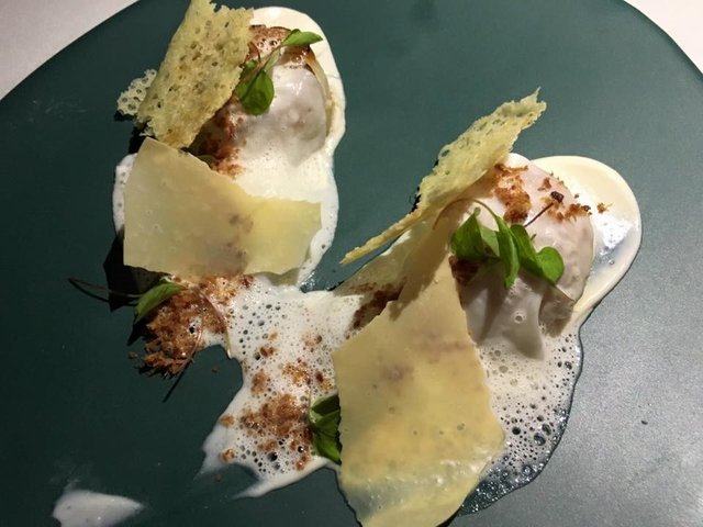 diver scallops. parmesan. bacon. carbonara style