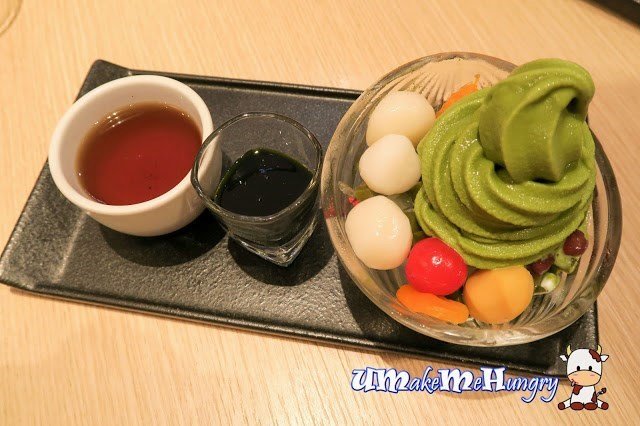 Maccha Soft Serve Anmitsu with Shiratama - $9.40