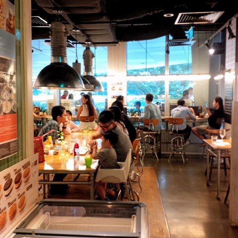 The inside of the cafe