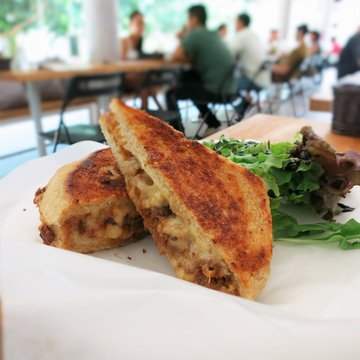 Beef BBQ Grilled Cheese Sandwich