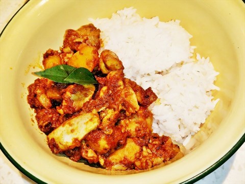 Dry Chicken Curry Rice