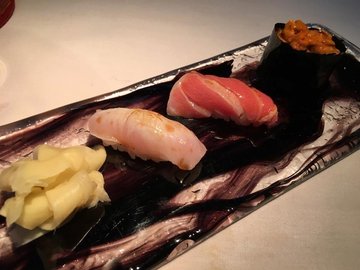 #7 sushi – uni, chutoro, kinmedai (for hachi omakase)