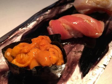 #7 sushi – uni, chutoro, kinmedai (for hachi omakase)