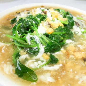 Chinese Spinach with 3 types eggs