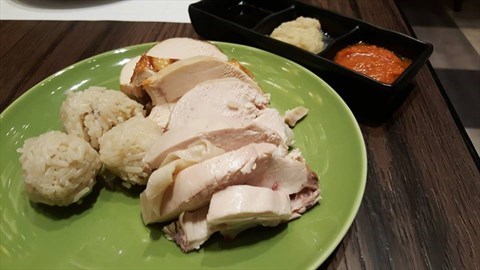 Chicken Rice with Roast and Steamed Chicken