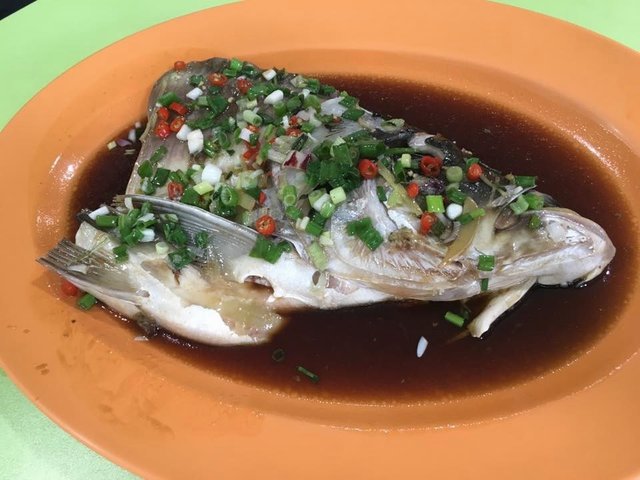 hk steamed song fish head
