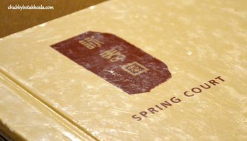 Spring Court - The Menu