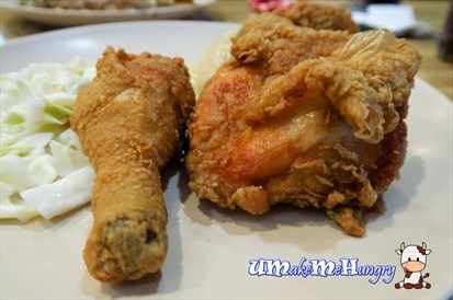 Close up on the fried chicken