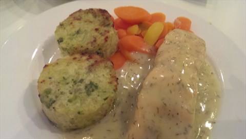 Salmon with Potato Broccoli Patty