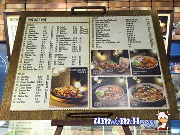 Hot Hot Pot Menu