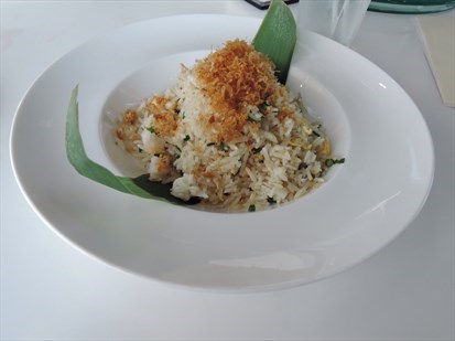 Fried Rice is average but the presentation is nice.