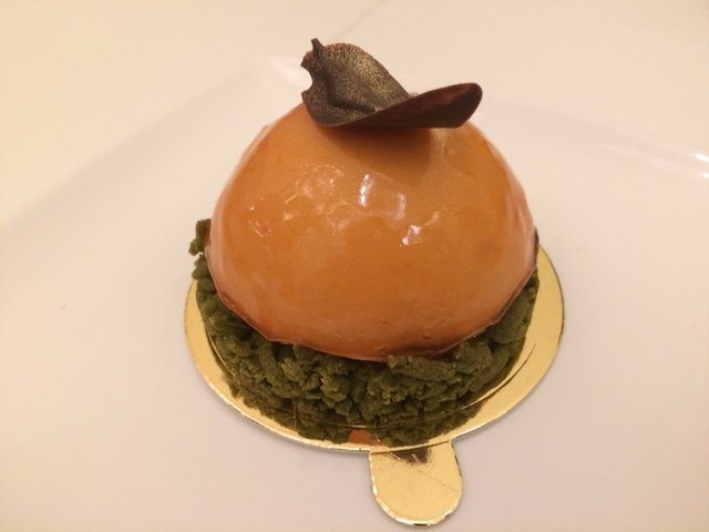 Blood orange matcha tart