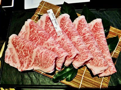 Beef Raw Presentation - Kobe Wagyu