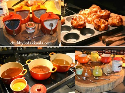 Salts & Peppers selection; Yorkshire Pudding; Mustards selection; Au Jus & Gravies