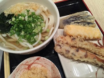 Udon Kake with choose-your-own tempura sides 