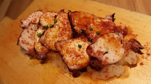 slow braised & grilled octopus