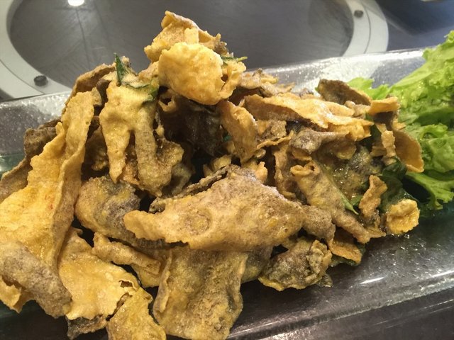 Salted Egg Fried Fish Skin
