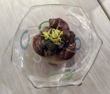 Baigai uni Miso Ae – Japanese sea snails with sea urchin and miso dressing