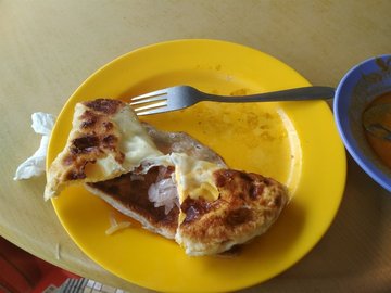 Onion and egg prata