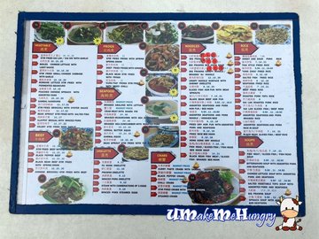 Menu Back Page 