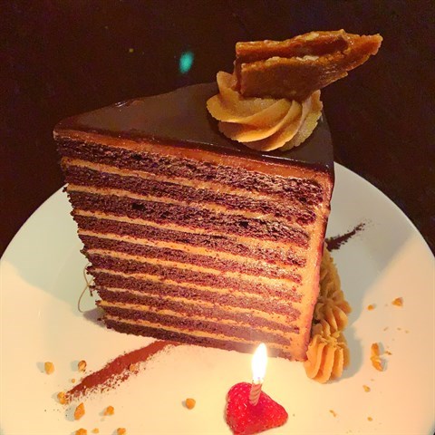 Chocolate Devil’s food cake & peanut butter mascarpone. 