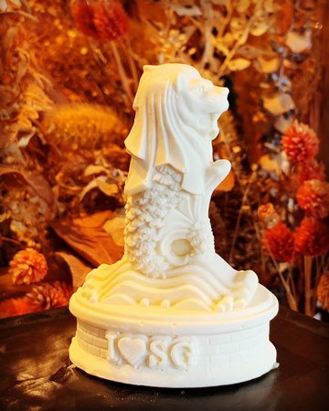 Merlion Coconut Red Bean Mousse Cake