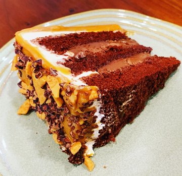 Caramel Brittle & Sea Salt Chocolate Cake