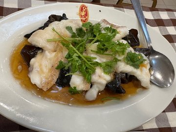 云耳蒸斑片 Steamed Garoupa Fillet with Black Fungus