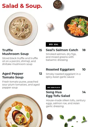 Byd Menu BYD by 1826 - Western Variety Seafood Restaurant in Boat Quay Singapore ...