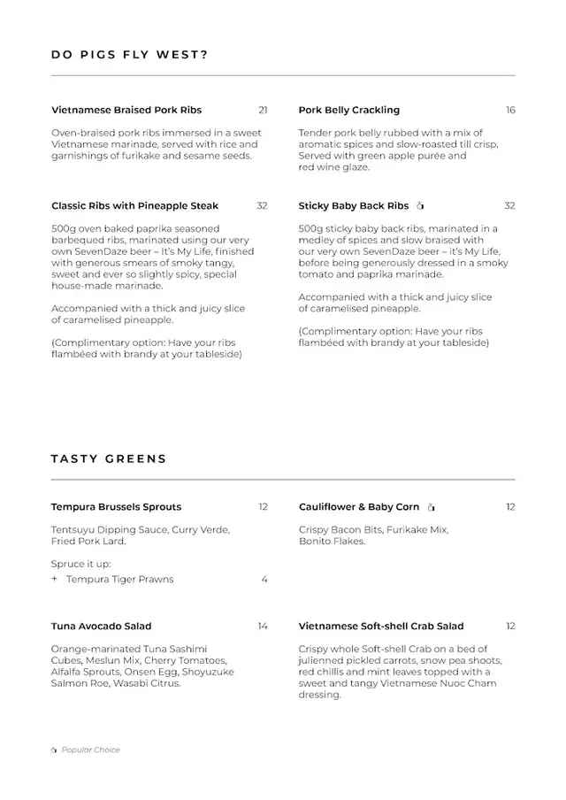 Byd Menu BYD by 1826 - Western Variety Seafood Restaurant in Tanjong Pagar Guoco ...